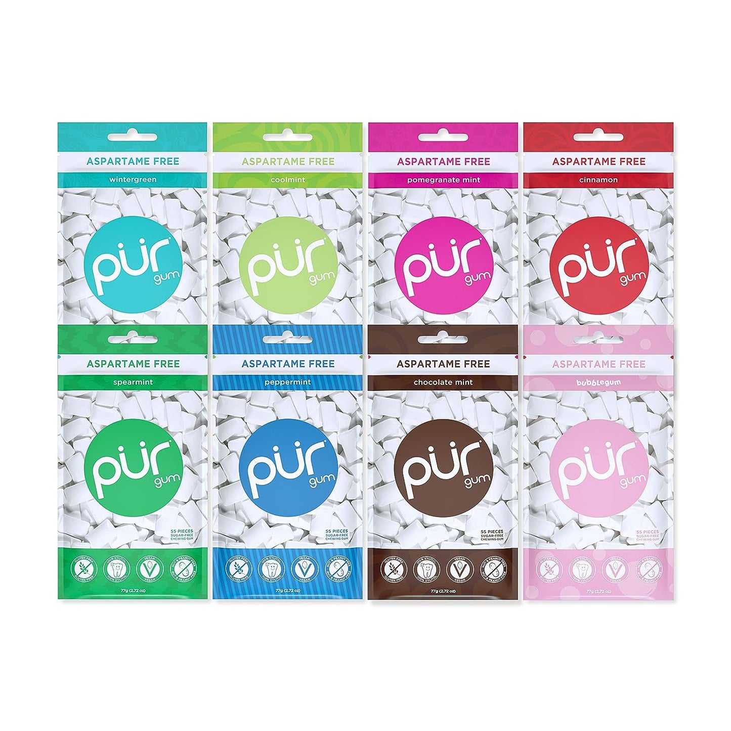 PUR Gum | Aspartame Free Chewing Gum | 100% Xylitol | Sugar Free, Vegan, Gluten Free & Keto Friendly | Natural Spearmint Flavored Gum, 55 Pieces (Pack of 1) - Premium chewing gum from Concordia Style Boutique - Just $9.27! Shop now at Concordia Style Boutique