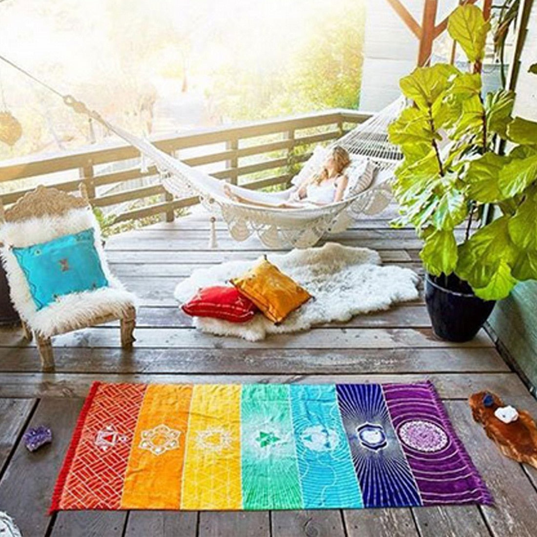 Polyester Bohemian Beach Yoga Mat - Premium Polyester Bohemian Beach Yoga Mat from Concordia Style Boutique - Just $5.21! Shop now at Concordia Style Boutique