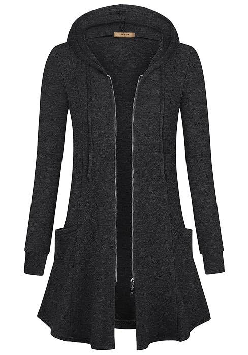 Miusey Womens Long Sleeve Open Front Hoodie Knit Cardigans with Pockets - Premium Hoodie from Concordia Style Boutique - Just $45.84! Shop now at Concordia Style Boutique