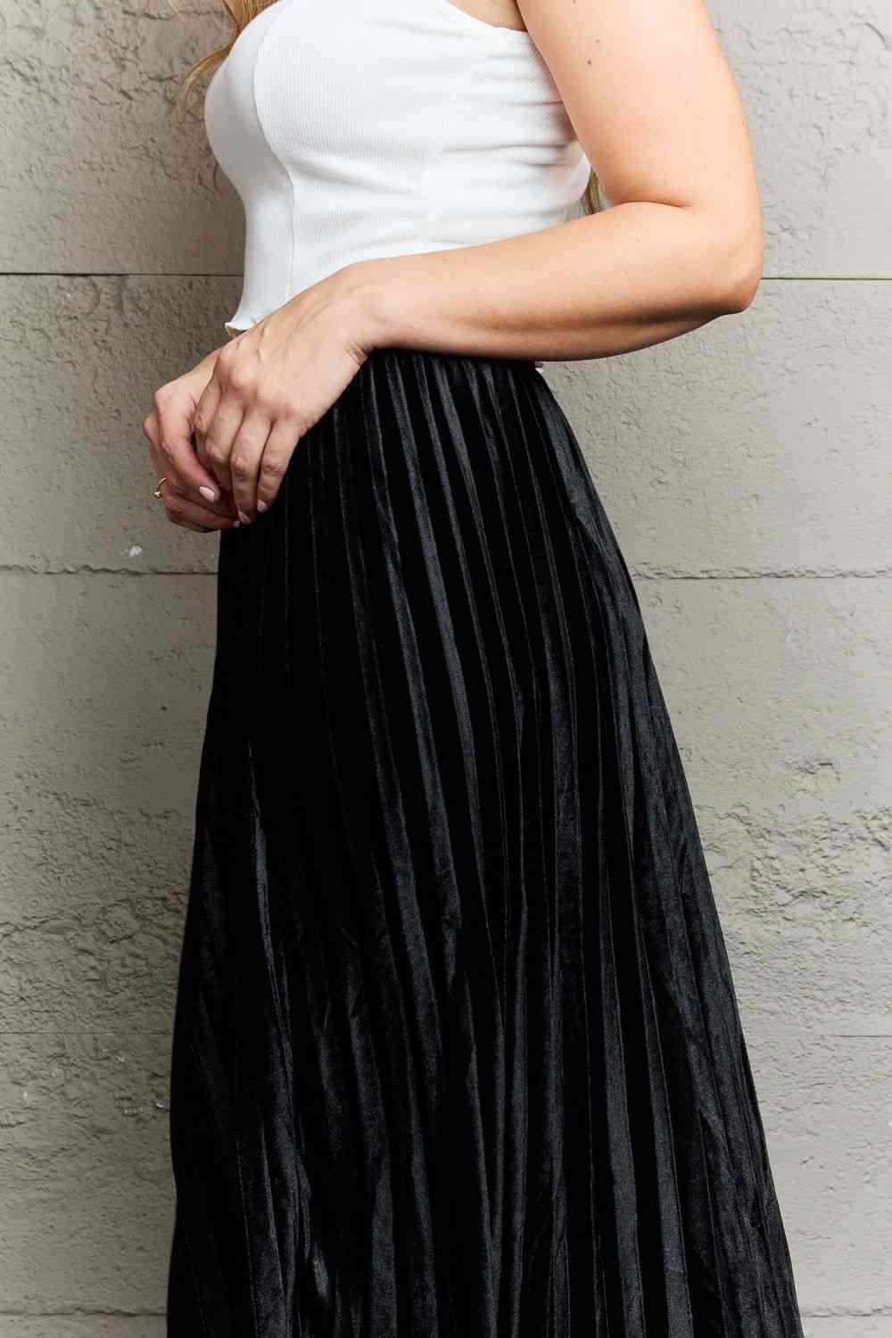 Ninexis Accordion Pleated Flowy Midi Skirt - Premium Accordion Pleated Flowy Midi Skirt from Concordia Style Boutique - Just $31.46! Shop now at Concordia Style Boutique