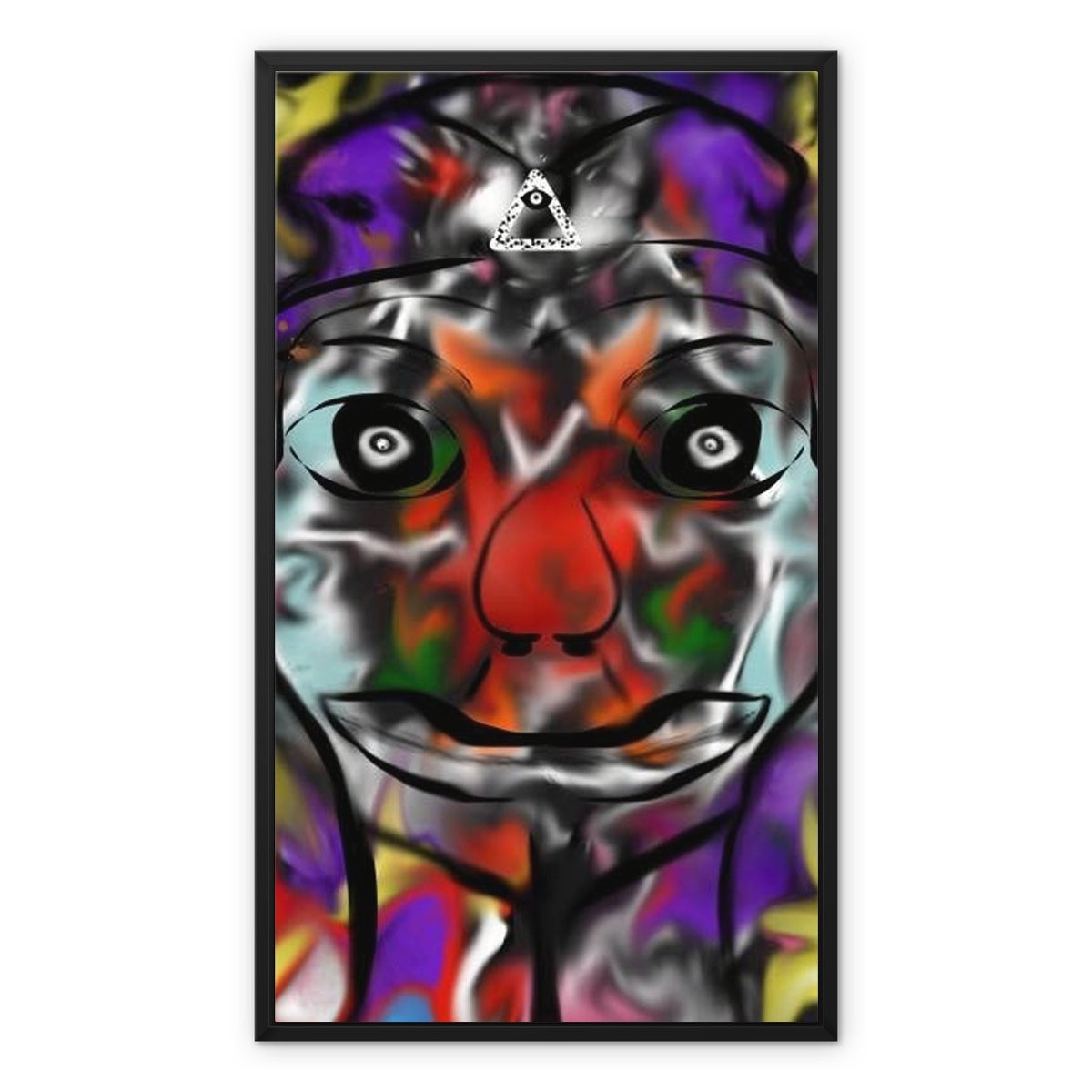 Tears of a Clown Framed Canvas