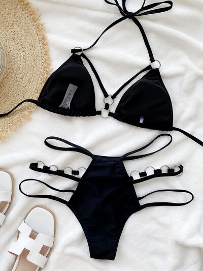 Cutout Halter Neck Two-Piece Bikini Set - Premium Cutout Halter Neck Two-Piece Bikini Set from Concordia Style Boutique - Just $22.76! Shop now at Concordia Style Boutique