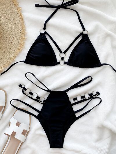 Cutout Halter Neck Two-Piece Bikini Set - Premium Cutout Halter Neck Two-Piece Bikini Set from Concordia Style Boutique - Just $22.76! Shop now at Concordia Style Boutique