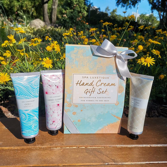 Hand Cream Gift Set, Spa Luxetique 12 oz Hand Cream for Women, Cherry Blossom Almond and Ocean Scent Hand Lotion, 4oz x 3pcs, Hand Cream for Rough & Dry Hands, Gift Sets - Premium hand cream from Concordia Style Boutique - Just $12.37! Shop now at Concordia Style Boutique