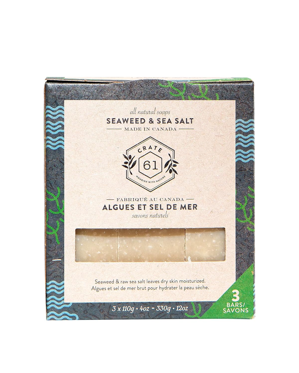 Crate 61, Handmade Vegan Natural Bar Soap - Cold Pressed For Face And Body, With Premium Essential Oils, Eucalyptus & Peppermint For Men And Women 3 Pack (Eucamint) - Premium Handmade Vegan Natural Bar Soap from Concordia Style Boutique - Just $11.05! Shop now at Concordia Style Boutique