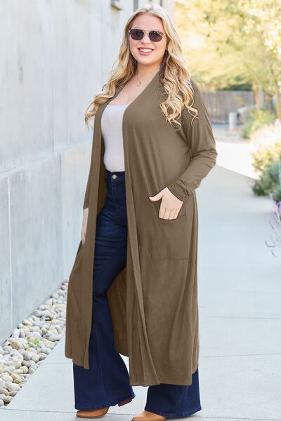 Basic Bae Full Size Open Front Long Sleeve Cover Up - Premium Full Size Open Front Long Sleeve Cover Up from Concordia Style Boutique - Just $30.68! Shop now at Concordia Style Boutique