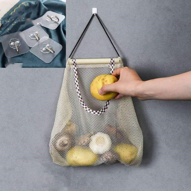 Hangable Vegetable Storage Net Bag Eco Friendly Onion Storage Grocery Store Bag Vegetable Bags Reusable Kitchen Accessories - Premium  from Concordia Style - Just $2.27! Shop now at Concordia Style Boutique