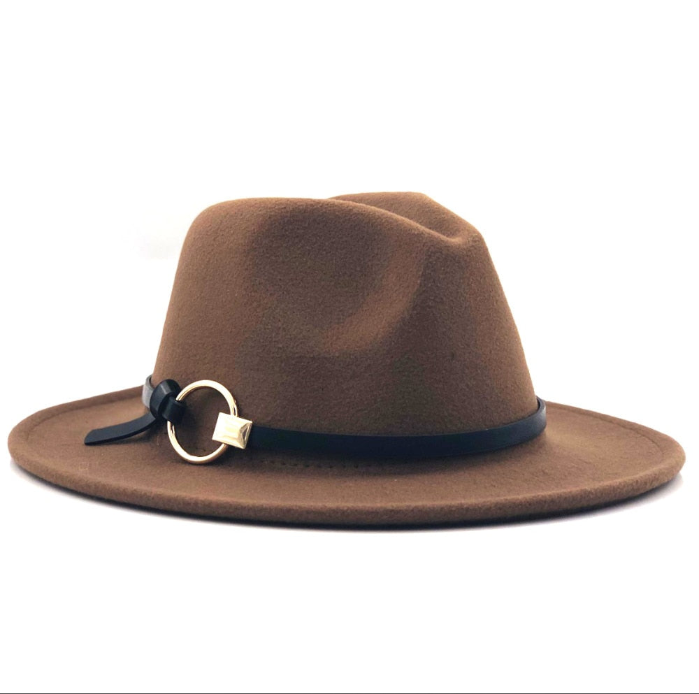 Wool Fedora Hat Hawkins Felt Cap Wide Brim Ladies Trilby Chapeu Feminino Hat Women Men Jazz Church Godfather Sombrero Caps - Premium hat from Concordia Style Boutique - Just $18.75! Shop now at Concordia Style Boutique