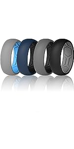 ThunderFit Silicone Wedding Rings for Men, Breathable Step Edge 2 Layer - 10mm Width - 2.3mm Thick - Premium  from Concordia Style Boutique - Just $15.04! Shop now at Concordia Style Boutique