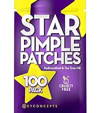 Star Pimple Patches for Face (100 Pack, Cute), Pimple Patches Stars - Hydrocolloid Star Patches for Pimples with Tea Tree Oil - Star Stickers for Face - Pimple Stickers - Star Acne Patch - Premium Pimple Patches from Concordia Style Boutique - Just $8.28! Shop now at Concordia Style Boutique