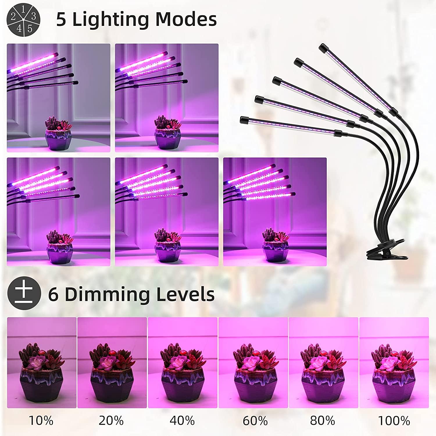 Grow Light Plant Lights for Indoor Plants LED Lamp Bulbs Full Spectrum - Premium Grow Light Plant Lights from MyDepot - Just $48.64! Shop now at Concordia Style Boutique