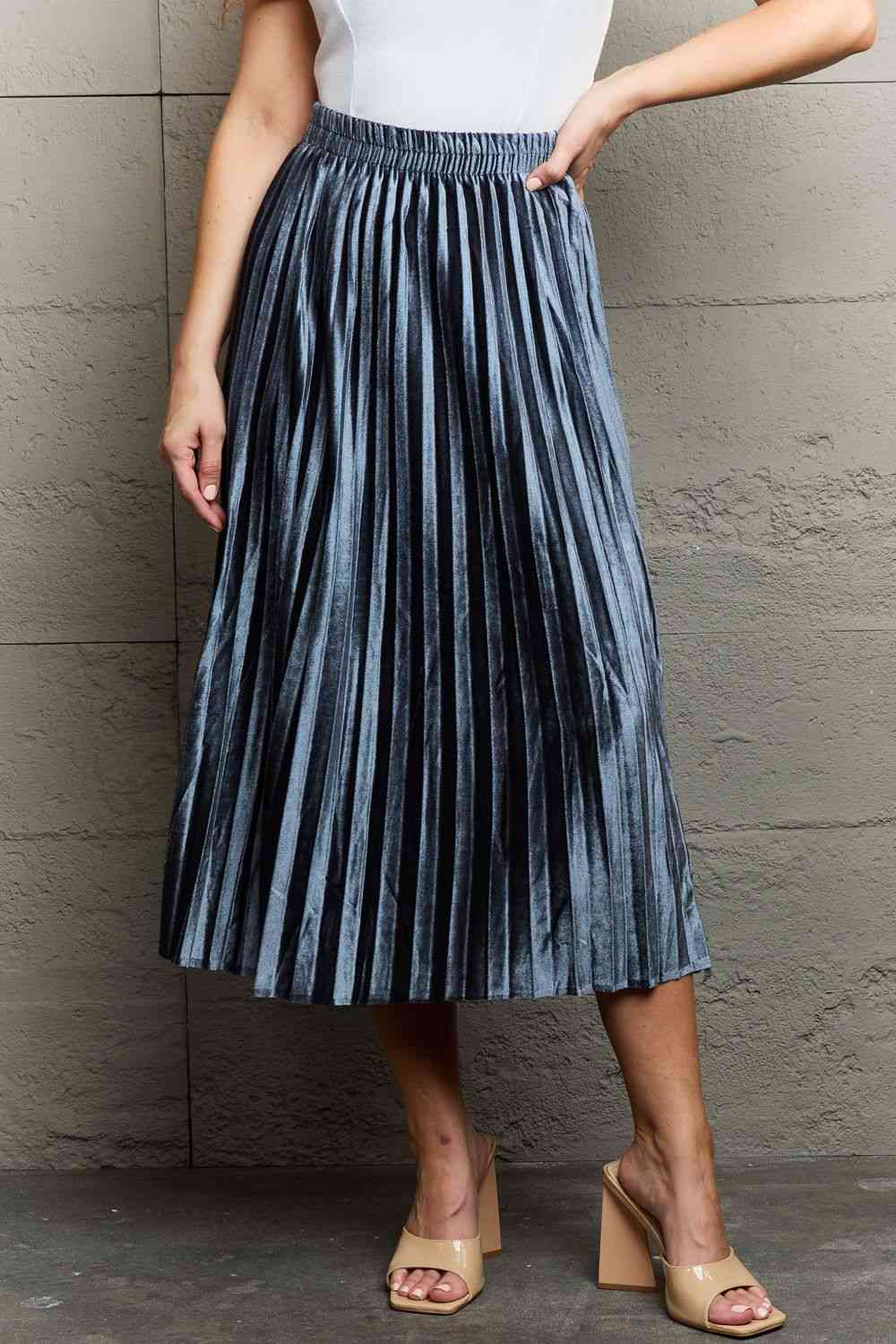 Ninexis Accordion Pleated Flowy Midi Skirt - Premium Accordion Pleated Flowy Midi Skirt from Concordia Style Boutique - Just $31.46! Shop now at Concordia Style Boutique