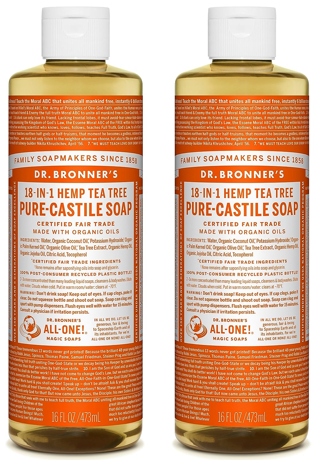 Dr. Bronner's - Pure-Castile Liquid Soap (Lavender, 8 ounce) - Made with Organic Oils, 18-in-1 Uses: Face, Body, Hair, Laundry, Pets and Dishes, Concentrated, Vegan, Non-GMO - Premium  from Concordia Style Boutique - Just $12.28! Shop now at Concordia Style Boutique