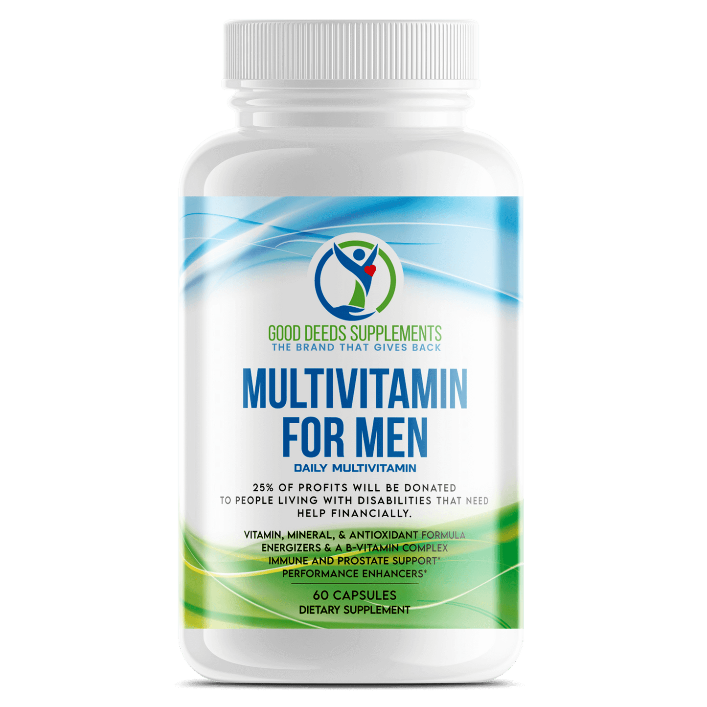 Multivitamin Men - Premium Men’s Health from Good Deeds Supplements - Just $20.55! Shop now at Concordia Style Boutique