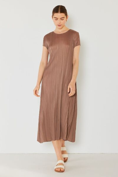 Marina West Swim Pleated Cap Sleeve A-Line Dress - Premium Pleated Cap Sleeve A-Line Dress from Concordia Style Boutique - Just $62.66! Shop now at Concordia Style Boutique