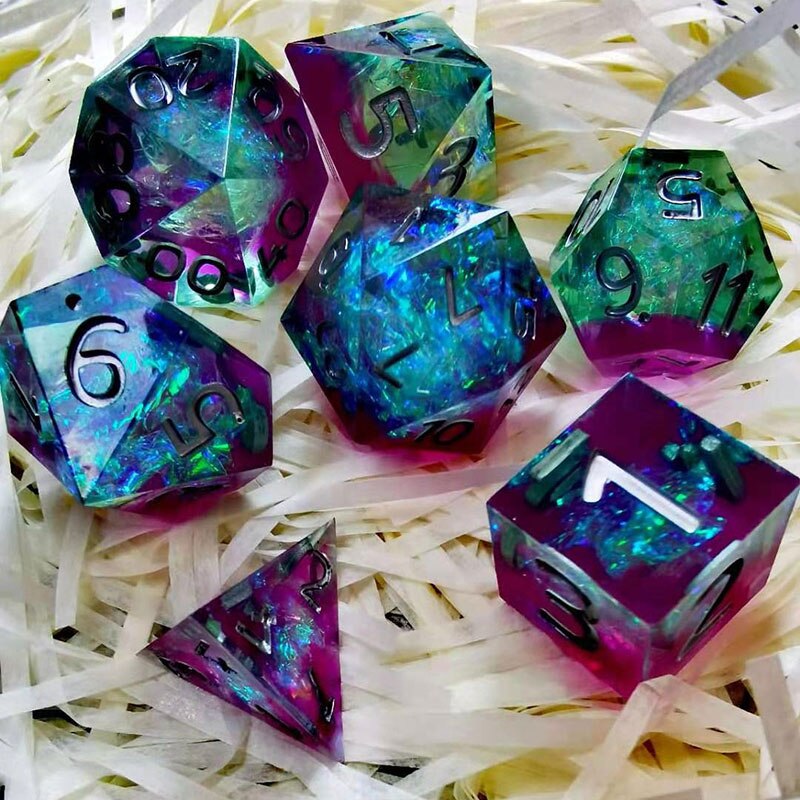 Handmade Resin Dice Sharp Edge for DnD and Tabletop RPGs Games - Premium Handmade Resin Dice from Concordia Style Boutique - Just $10.52! Shop now at Concordia Style Boutique