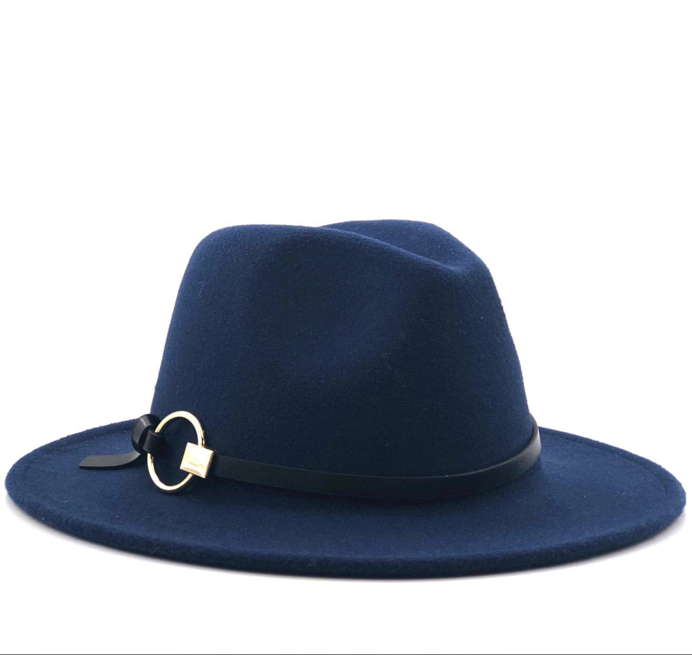 Wool Fedora Hat Hawkins Felt Cap Wide Brim Ladies Trilby Chapeu Feminino Hat Women Men Jazz Church Godfather Sombrero Caps - Premium hat from Concordia Style Boutique - Just $18.75! Shop now at Concordia Style Boutique