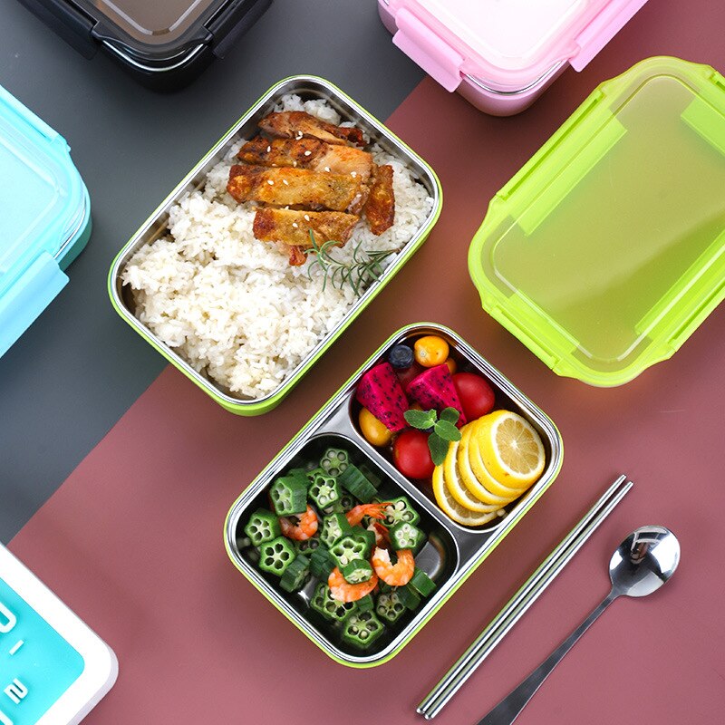 Stainless Steel Bento Lunch Box: Single or Double Layer - Premium Stainless Steel Bento Lunch Box: Single or Double Layer from Concordia Style Boutique - Just $20.93! Shop now at Concordia Style Boutique