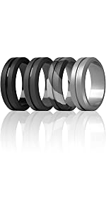 ThunderFit Silicone Wedding Rings for Men, Breathable Step Edge 2 Layer - 10mm Width - 2.3mm Thick - Premium ring from Concordia Style Boutique - Just $15.04! Shop now at Concordia Style Boutique