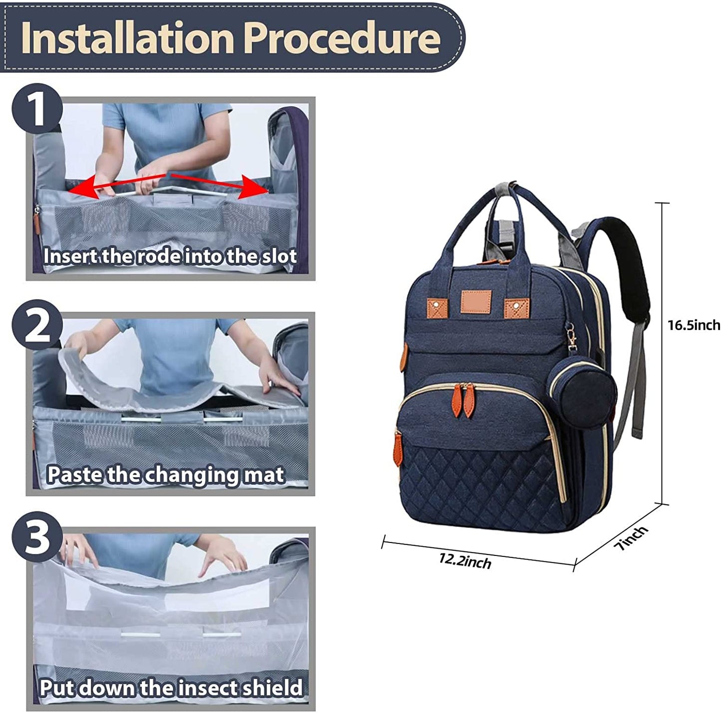 Changing Station Diaper Bag Backpack - Premium Changing Station Diaper Bag Backpack from Concordia Style Boutique - Just $41.67! Shop now at Concordia Style Boutique