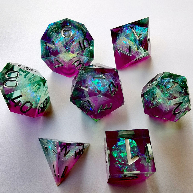 Handmade Resin Dice Sharp Edge for DnD Tabletop RPGs Games D4 D6 D8 D% D10 D12 D20 - Premium  from Concordia Style - Just $17.96! Shop now at Concordia Style Boutique