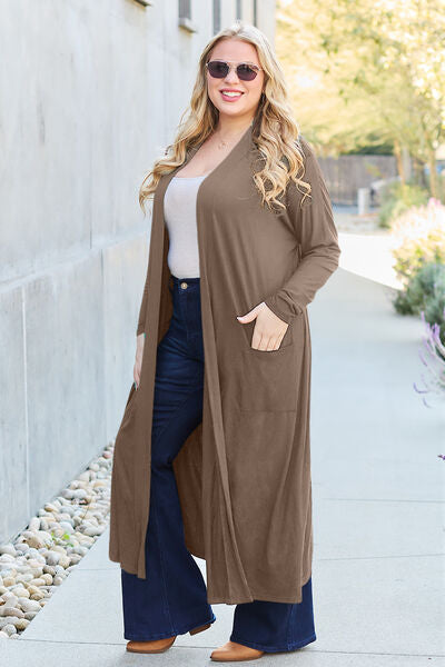 Basic Bae Full Size Open Front Long Sleeve Cover Up - Premium Full Size Open Front Long Sleeve Cover Up from Concordia Style Boutique - Just $30.68! Shop now at Concordia Style Boutique