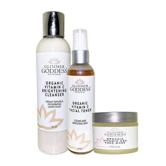Vitamin C Brighter Skin Organic Skin Care 3 Step Cleansing Kit - Premium  from Consonance Store - Just $98.47! Shop now at Concordia Style Boutique