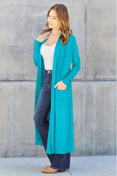 Basic Bae Full Size Open Front Long Sleeve Cover Up - Premium Full Size Open Front Long Sleeve Cover Up from Concordia Style Boutique - Just $30.68! Shop now at Concordia Style Boutique