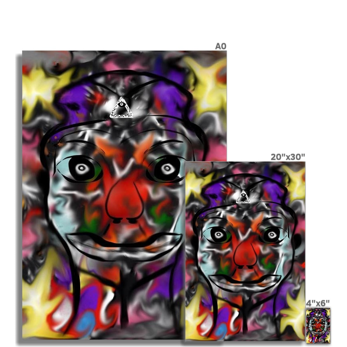 Tears of a Clown Rolled Eco Canvas - Premium Fine art from Prodigi - Just $8.32! Shop now at Concordia Style Boutique