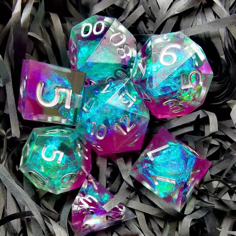 Handmade Resin Dice Sharp Edge for DnD and Tabletop RPGs Games - Premium Handmade Resin Dice from Concordia Style Boutique - Just $10.52! Shop now at Concordia Style Boutique