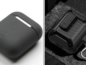 Airpod Case with Lock Compatible with Apple Airpods Case 2nd Generation Case, Rugged Case Cover for AirPods 1st Charging Case with Keychain for Men Women[Front LED Visible] - Premium Cases from Concordia Style Boutique - Just $6.96! Shop now at Concordia Style Boutique