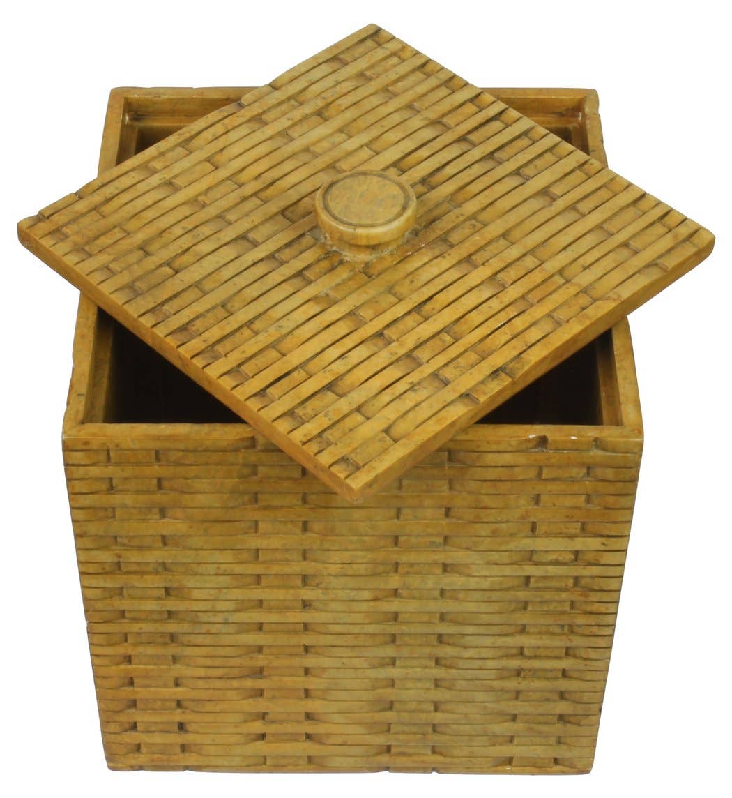 Wicker Weave Cube Soapstone Trinket Decor Hinge/Lid BoxHeart - Premium Home Living & Improvement from The Niger Bend - Just $164.28! Shop now at Concordia Style Boutique