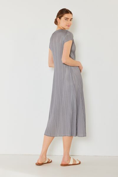 Marina West Swim Pleated Cap Sleeve A-Line Dress - Premium Pleated Cap Sleeve A-Line Dress from Concordia Style Boutique - Just $62.66! Shop now at Concordia Style Boutique