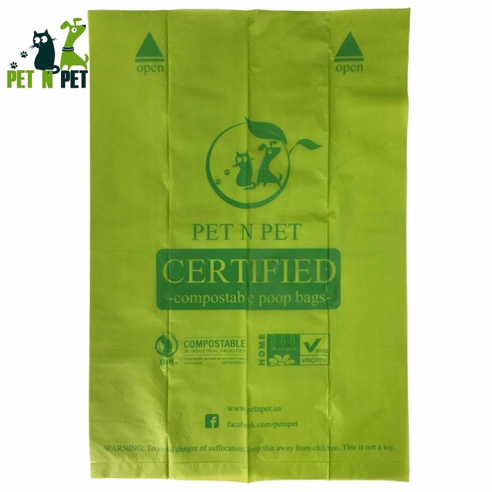 Biodegradable Dog Poop Bags Cornstarch Earth Friendly Zero Waste 17 Micron ASTM D6400 Cat Waste Bag пакеты для собак