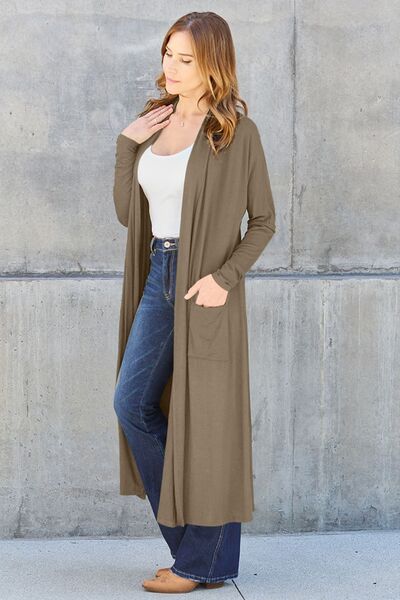 Basic Bae Full Size Open Front Long Sleeve Cover Up - Premium Full Size Open Front Long Sleeve Cover Up from Concordia Style Boutique - Just $30.68! Shop now at Concordia Style Boutique