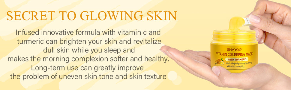 Vitamin C Turmeric Sleeping Mask, Vitamin C Overnight Face Mask With Turmeric, Vitamin C Brightening Sleep Face Mask Skin Care, Nourishing Hydrating Antioxidant Face Masks Skincare For Women - 2.82OZ - Premium Sleeping Mask from Concordia Style Boutique - Just $28.19! Shop now at Concordia Style Boutique