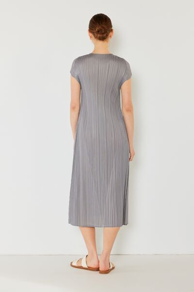 Marina West Swim Pleated Cap Sleeve A-Line Dress - Premium Pleated Cap Sleeve A-Line Dress from Concordia Style Boutique - Just $62.66! Shop now at Concordia Style Boutique