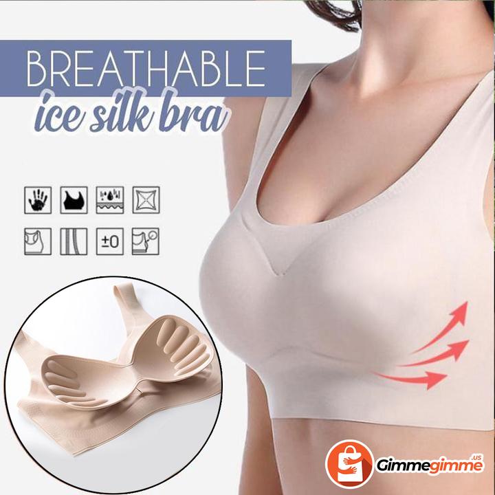 Breathable Ice Silk Bra - Black - Premium Breathable Ice Silk Bra from Concordia Style Boutique - Just $7.09! Shop now at Concordia Style Boutique