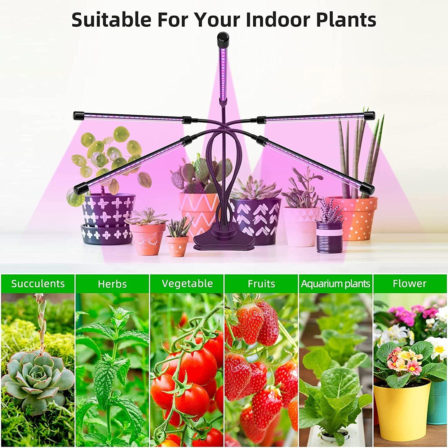 Grow Light Plant Lights for Indoor Plants LED Lamp Bulbs Full Spectrum - Premium Grow Light Plant Lights from MyDepot - Just $48.64! Shop now at Concordia Style Boutique