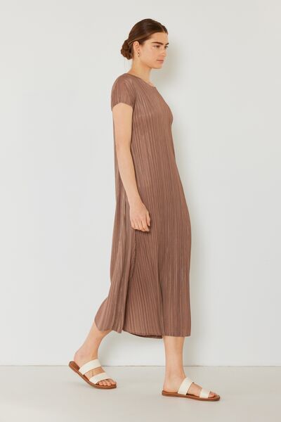 Marina West Swim Pleated Cap Sleeve A-Line Dress - Premium Pleated Cap Sleeve A-Line Dress from Concordia Style Boutique - Just $62.66! Shop now at Concordia Style Boutique