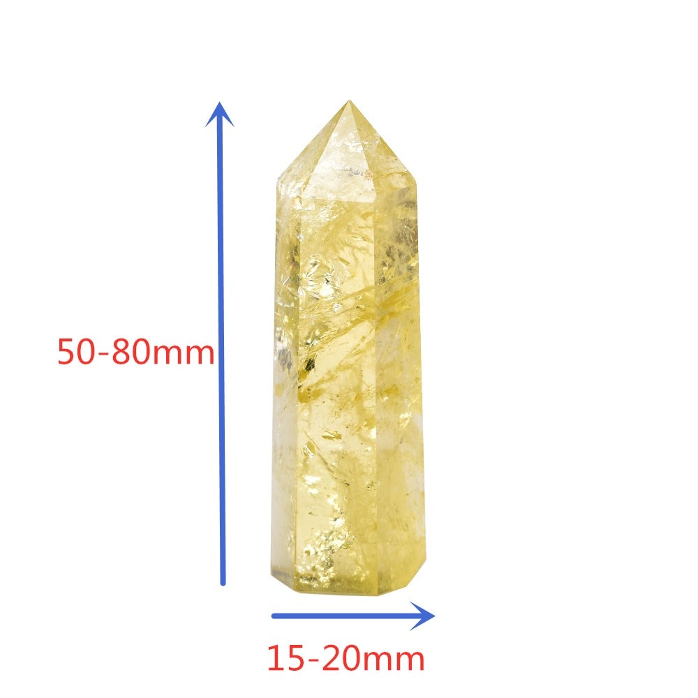 Natural Citrine Yellow Crystal Quartz Wand - Premium  from Concordia Style Boutique - Just $9.14! Shop now at Concordia Style Boutique