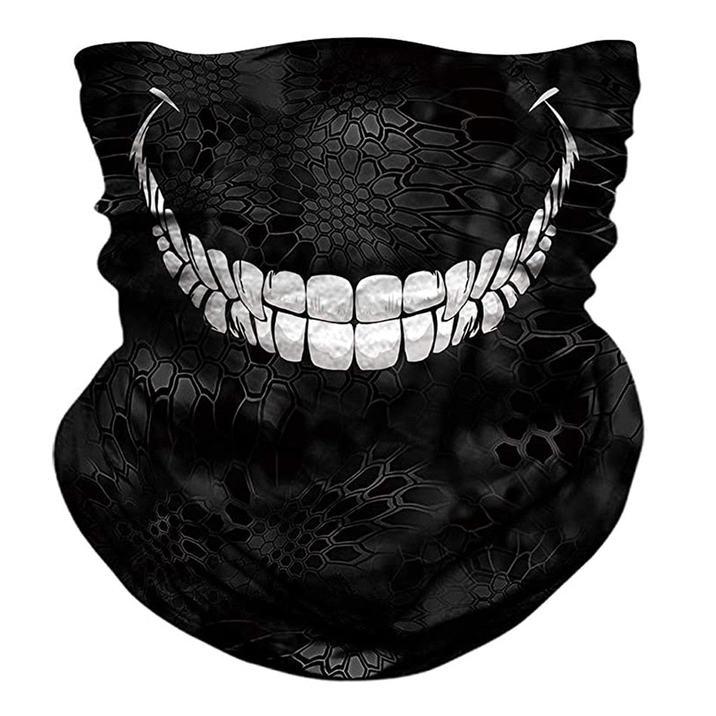 3d Seamless Neck Bandana Horror Demon Vampire Skull Facemask Mask Headband Headwear Headscarf Bicycle Zombie Scarf  Bandanas