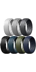 ThunderFit Silicone Wedding Rings for Men, Breathable Step Edge 2 Layer - 10mm Width - 2.3mm Thick - Premium  from Concordia Style Boutique - Just $15.04! Shop now at Concordia Style Boutique