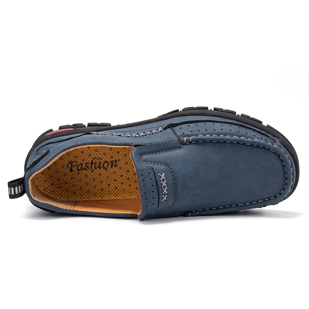 Handmade Leather Men Shoes Casual Outdoor Breathable Loafers - Premium shoes from Concordia Style Boutique - Just $45.76! Shop now at Concordia Style Boutique