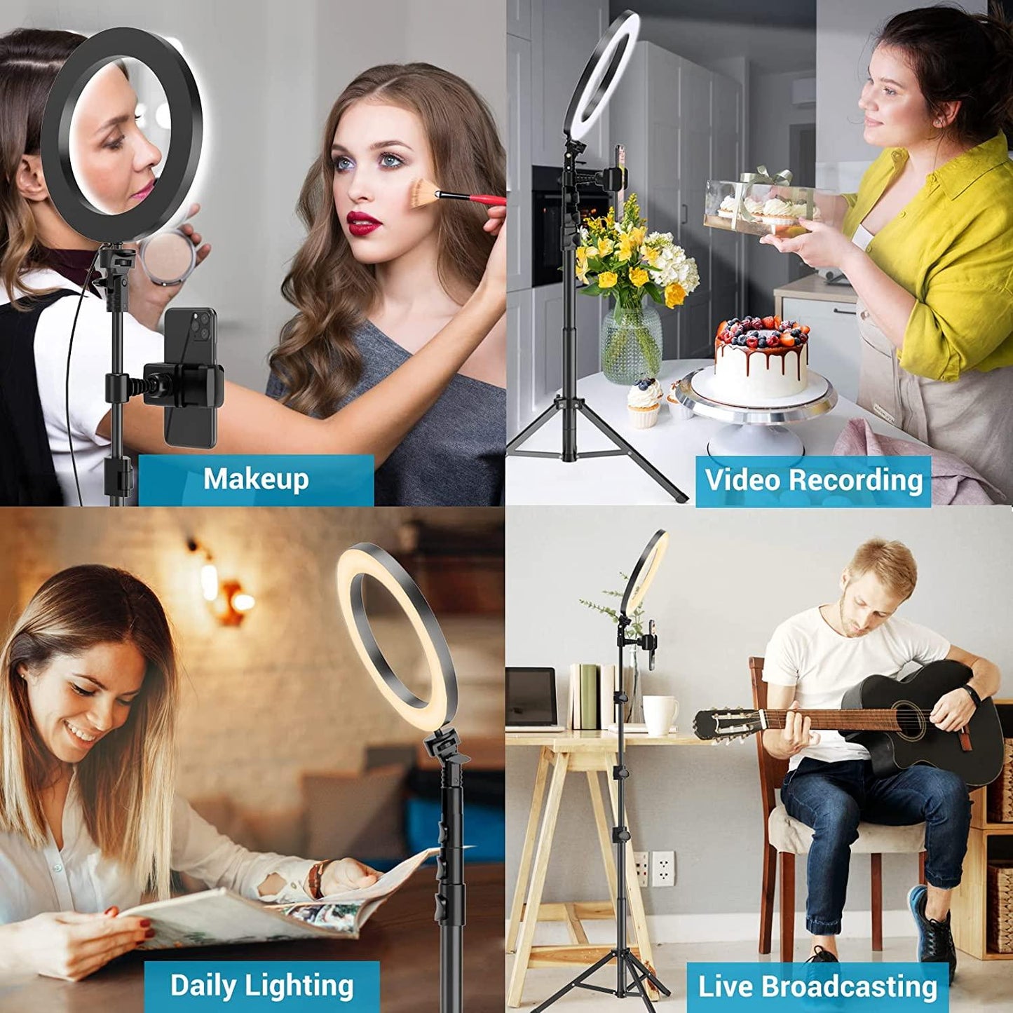 9 inch Ring Light with Stand and Phone Holder, 50" Tripod with Remote - Premium Ring Light with Stand and Phone Holder from MyDepot - Just $33.98! Shop now at Concordia Style Boutique