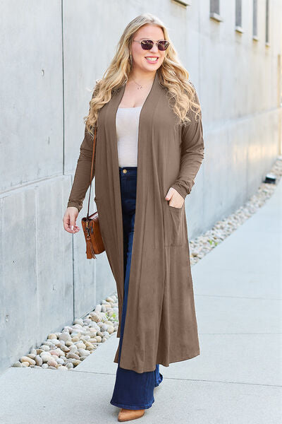 Basic Bae Full Size Open Front Long Sleeve Cover Up - Premium Full Size Open Front Long Sleeve Cover Up from Concordia Style Boutique - Just $30.68! Shop now at Concordia Style Boutique