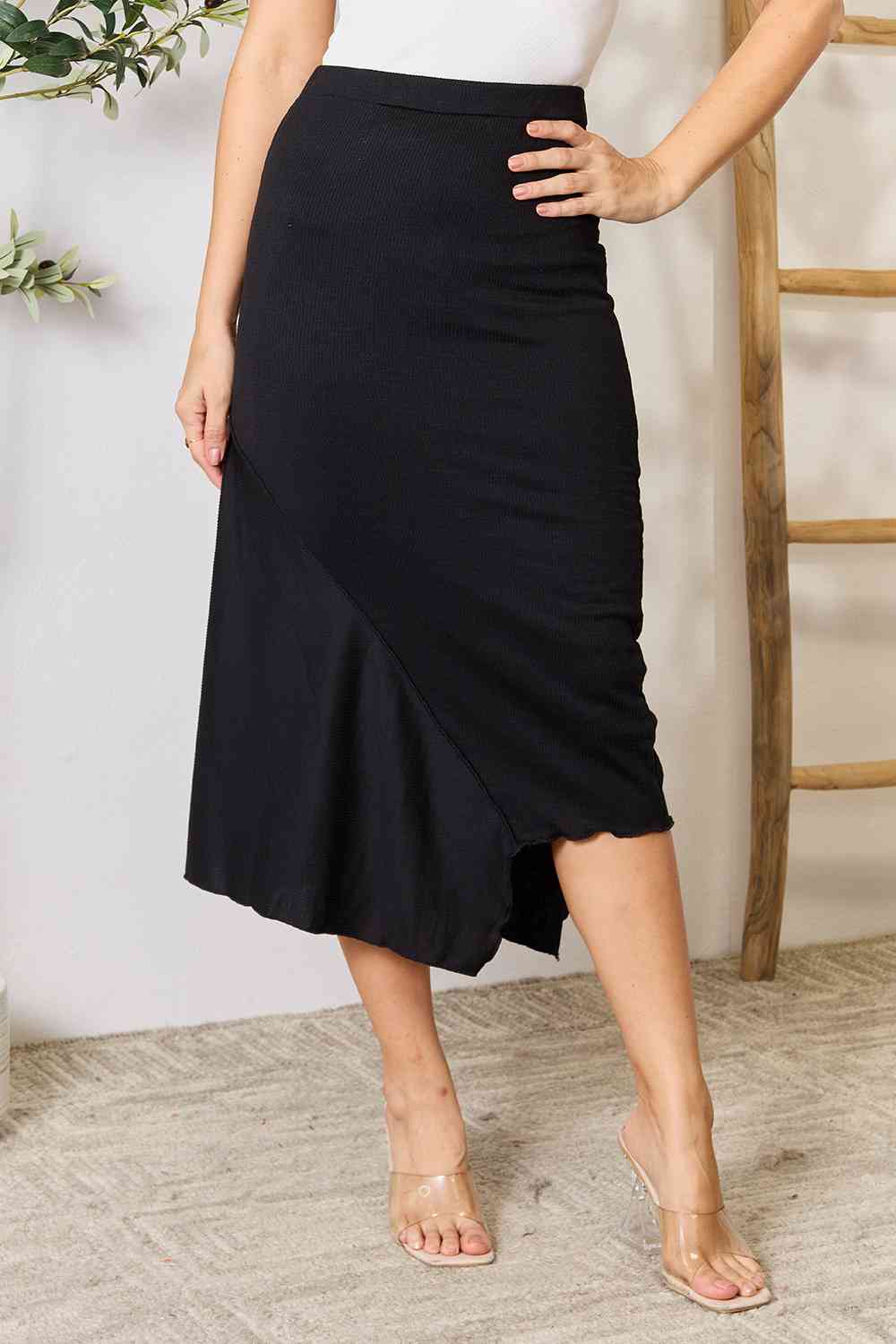 Culture Code Full Size High Waist Midi Skirt - Premium Full Size High Waist Midi Skirt from Concordia Style Boutique - Just $16.06! Shop now at Concordia Style Boutique