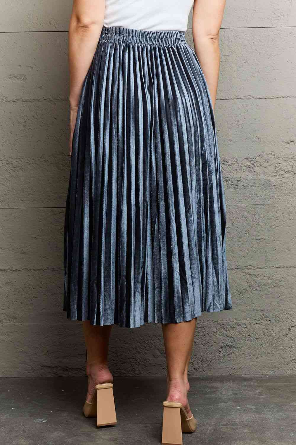 Ninexis Accordion Pleated Flowy Midi Skirt - Premium Accordion Pleated Flowy Midi Skirt from Concordia Style Boutique - Just $31.46! Shop now at Concordia Style Boutique