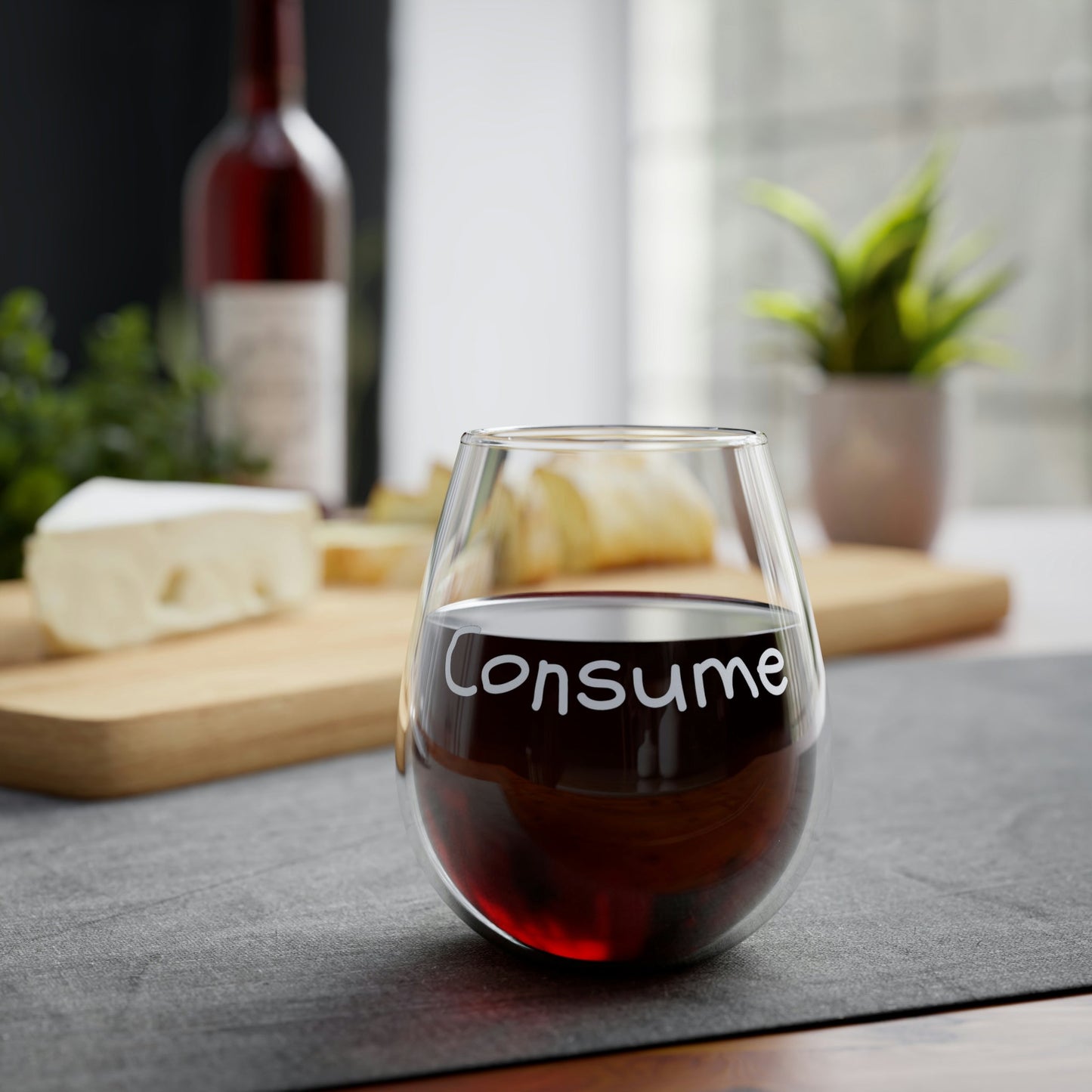 Consume - Stemless Wine Glass, 11.75oz - Premium Wine Glass from Printify - Just $23.65! Shop now at Concordia Style Boutique