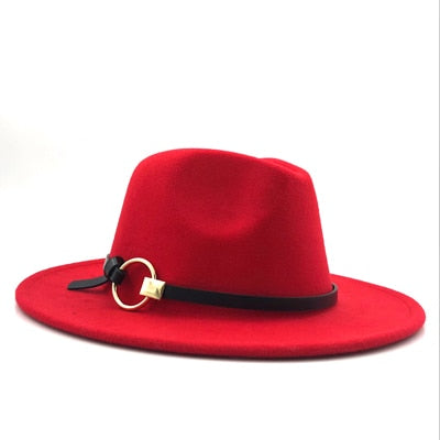 Wool Fedora Hat Hawkins Felt Cap Wide Brim Ladies Trilby Chapeu Feminino Hat Women Men Jazz Church Godfather Sombrero Caps - Premium hat from Concordia Style Boutique - Just $18.75! Shop now at Concordia Style Boutique